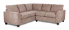 Made in Canada Customizable Sofa Lab Arc 2-Piece Fabric Sectional - Chenille Praline