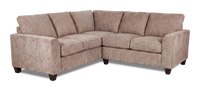 Made in Canada Customizable Sofa Lab Arc 2-Piece Fabric Sectional - Chenille Praline 