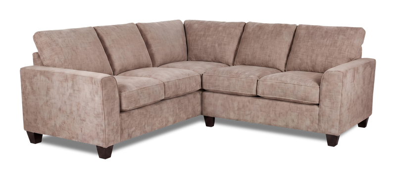 Made in Canada Customizable Sofa Lab Arc 2-Piece Fabric Sectional - Chenille Praline