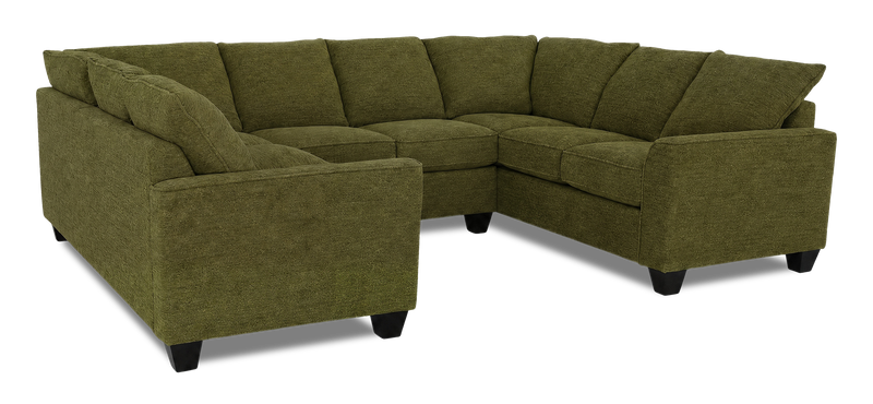 Made in Canada Customizable Sofa Lab Arc U-Shaped Sectional - Chenille Moss