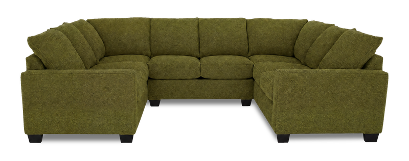 Made in Canada Customizable Sofa Lab Arc U-Shaped Sectional - Chenille Moss