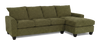 Made in Canada Customizable Sofa Lab Arc Right-Facing Fabric Sofa Chaise  – Chenille Moss