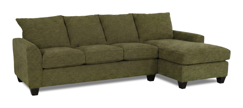 Made in Canada Customizable Sofa Lab Arc Right-Facing Fabric Sofa Chaise  – Chenille Moss