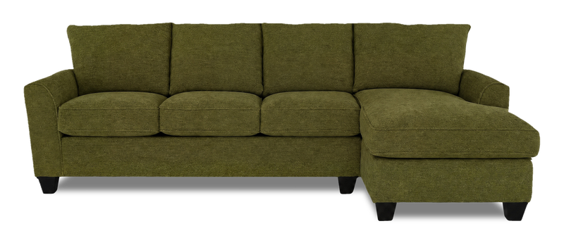 Made in Canada Customizable Sofa Lab Arc Right-Facing Fabric Sofa Chaise  – Chenille Moss