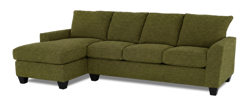 Made in Canada Customizable Sofa Lab Arc Left-Facing Fabric Sofa Chaise - Chenille Moss