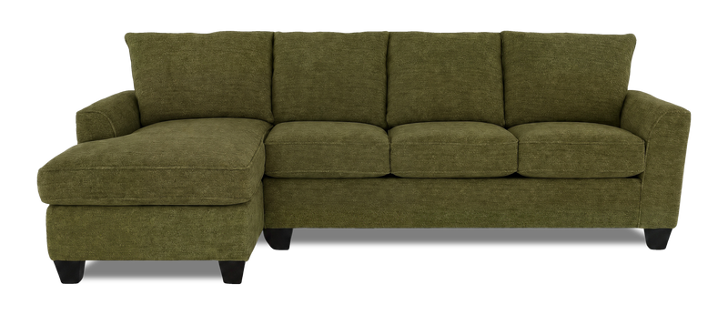 Made in Canada Customizable Sofa Lab Arc Left-Facing Fabric Sofa Chaise - Chenille Moss