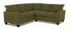 Made in Canada Customizable Sofa Lab Arc 2-Piece Fabric Sectional - Chenille Moss