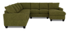 Made in Canada Customizable Sofa Lab Arc 4-Piece Right-Facing Sectional with Chaise - Chenille Moss | Sofa sectionnel de droite 4 pièces avec fauteuil long personnalisable Arc de Sofa Lab fabriqué au Canada en tissu - Chenille Moss