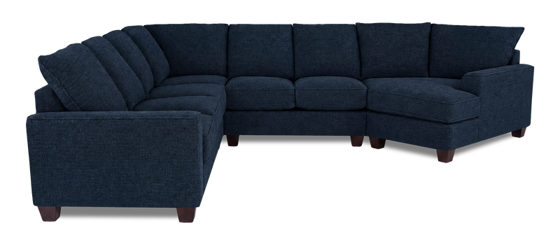 Made in Canada Customizable Sofa Lab Arc 4-Piece Right-Facing Sectional with Cuddler - Chenille Pacific