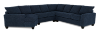 Made in Canada Customizable Sofa Lab Arc 4-Piece Left-Facing Sectional with Cuddler - Chenille Pacific 