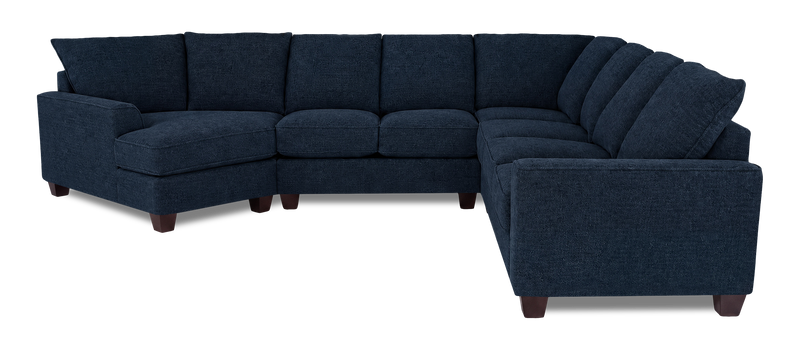 Made in Canada Customizable Sofa Lab Arc 4-Piece Left-Facing Sectional with Cuddler - Chenille Pacific