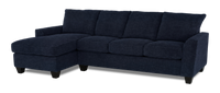 Made in Canada Customizable Sofa Lab Arc Left-Facing Fabric Sofa Chaise - Chenille Pacific 