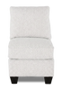Made in Canada Customizable Sofa Lab Arc 46" Fabric Armless Chair – Teddy Snow | Fauteuil sans accoudoirs personnalisable Curve de Sofa Lab de 24 po fabriqué au Canada en tissu  - Teddy Snow