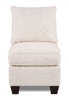 Made in Canada Customizable Sofa Lab Arc 46" Fabric Armless Chair – Chenille White | Fauteuil sans accoudoirs personnalisable Curve de Sofa Lab de 24 po fabriqué au Canada en tissu  - Chenille White