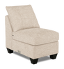 Made in Canada Customizable Sofa Lab Arc 46" Fabric Armless Chair – Plush Parchment | Fauteuil sans accoudoirs personnalisable Curve de Sofa Lab de 24 po fabriqué au Canada en tissu  - Plush Parchment