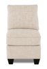 Made in Canada Customizable Sofa Lab Arc 46" Fabric Armless Chair – Plush Parchment | Fauteuil sans accoudoirs personnalisable Curve de Sofa Lab de 24 po fabriqué au Canada en tissu  - Plush Parchment