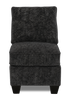 Made in Canada Customizable Sofa Lab Arc 46" Fabric Armless Chair – Plush Charcoal | Fauteuil sans accoudoirs personnalisable Curve de Sofa Lab de 24 po fabriqué au Canada en tissu  - Plush Charcoal