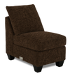 Made in Canada Customizable Sofa Lab Arc 46\" Fabric Armless Chair – Plush Chocolate