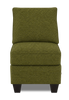 Made in Canada Customizable Sofa Lab Arc 46" Fabric Armless Chair – Chenille Moss | Fauteuil sans accoudoirs personnalisable Curve de Sofa Lab de 24 po fabriqué au Canada en tissu  - Chenille Moss