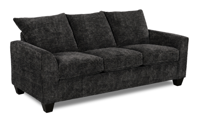 Made in Canada Customizable Sofa Lab Arc 38\" Fabric Sofa Bed - Plush Charcoal 