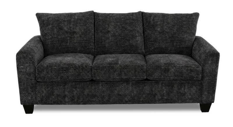 Made in Canada Customizable Sofa Lab Arc 38\" Fabric Sofa Bed - Plush Charcoal 