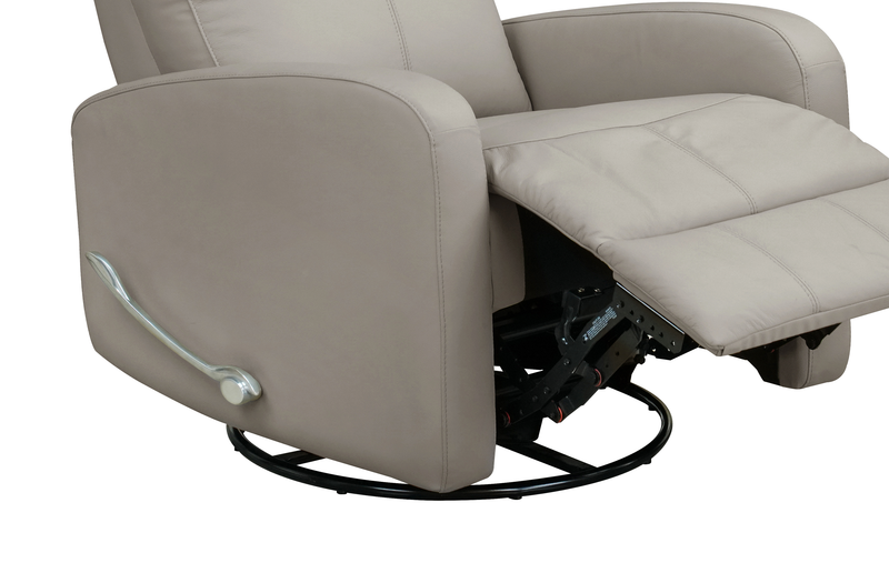 Asher 31.5\" Genuine Leather Power Reclining Chair – Light Grey