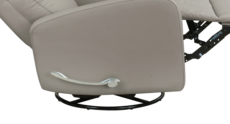 Asher 31.5\" Genuine Leather Power Reclining Chair – Light Grey
