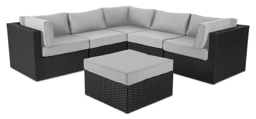 Barbados 5-Piece Patio Set – Grey  