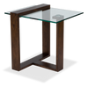 Bartley 40” Rectangular End Table with Glass Top – Acorn