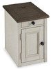 Baxter 14” Country-Style Chairside Table with Storage – Mocha | Table de fauteuil Baxter de 14 po de style champêtre avec rangement - moka