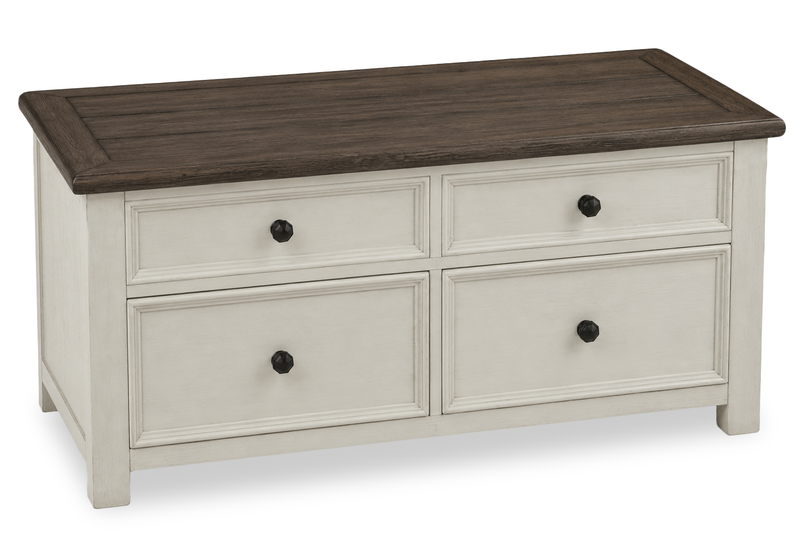 Baxter 46” Country-Style Lift-Top Coffee Table – Mocha