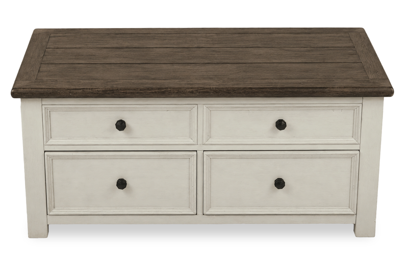 Baxter 46” Country-Style Lift-Top Coffee Table – Mocha