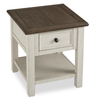 Baxter 24” Country-Style End Table with Storage – Mocha | Table de bout Baxter de 24 po de style champêtre avec rangement - moka