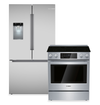 Bosch 36\" Cu. Ft French Door Refrigerator and 4.6 Cu. Ft. Electric Range – Stainless Steel