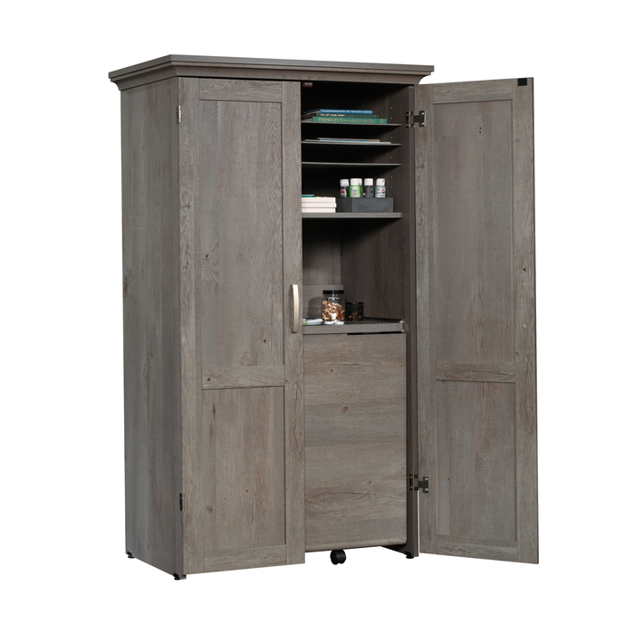 Boon 35.12\" Storage Accent Cabinet with Fold Out Work Surface – Mystic Oak