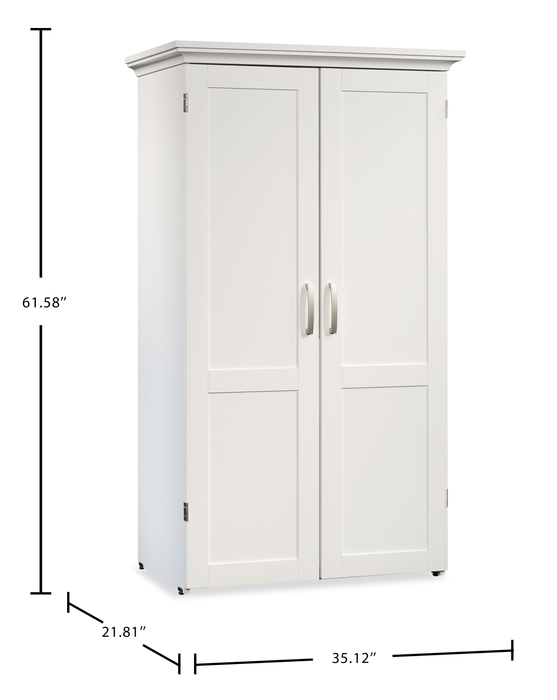 Boon 35.12\" Storage Accent Cabinet with Fold Out Work Surface – Glacier White