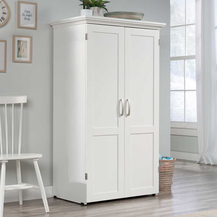 Boon 35.12\" Storage Accent Cabinet with Fold Out Work Surface – Glacier White