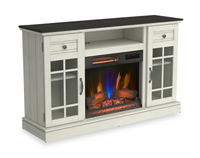 Brighton 54” Contemporary Electric Fireplace TV Stand for TVs up to 58” – Fairfax Oak 