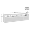 Bromley 81” 2-Piece TV Stand with Credenza for TVs up to 90” – Raven Oak | Meuble pour téléviseur Bromley 2 pièces de 81 po avec bahut pour téléviseurs jusqu’à 90 po - chêne corbeau