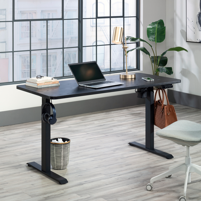 Caelen 59.84\" Adjustable Height Office Desk – Black