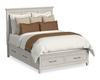 Celine Platform Storage Bed with Headboard & Frame, Ivory - Queen Size