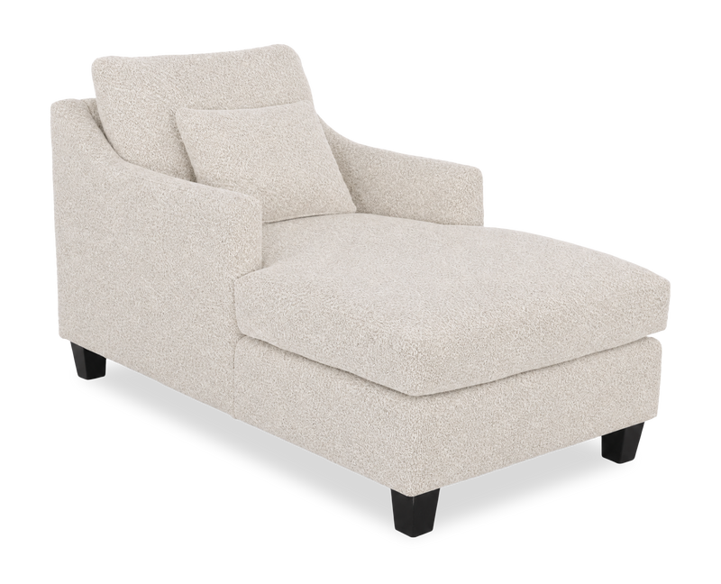 Made in Canada Sofa Lab Customizable 36\" Fabric Accent Chaise with Wood Legs – Teddy Riverrock