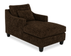 Made in Canada Sofa Lab Customizable 36" Fabric Accent Chaise with Wood Legs – Plush Chocolate | Fauteuil long d’appoint personnalisable de Sofa Lab de 36 po fabriqué au Canada en tissu avec pattes en bois - Plush Chocolate