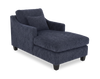 Made in Canada Sofa Lab Customizable 36" Fabric Accent Chaise with Wood Legs – Chenille Pacific | Fauteuil long d’appoint personnalisable de Sofa Lab de 36 po fabriqué au Canada en tissu avec pattes en bois - Chenille Pacific