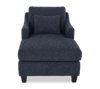 Made in Canada Sofa Lab Customizable 36" Fabric Accent Chaise with Wood Legs – Chenille Pacific | Fauteuil long d’appoint personnalisable de Sofa Lab de 36 po fabriqué au Canada en tissu avec pattes en bois - Chenille Pacific