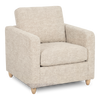 Made in Canada Sofa Lab Customizable Club 36" Fabric Accent Chair with Wood Legs – Plush Parchment | Fauteuil d’appoint personnalisable Club de Sofa Lab de 36 po fabriqué au Canada en tissu avec pattes en bois - Plush Parchment