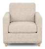 Made in Canada Sofa Lab Customizable Club 36" Fabric Accent Chair with Wood Legs – Plush Parchment | Fauteuil d’appoint personnalisable Club de Sofa Lab de 36 po fabriqué au Canada en tissu avec pattes en bois - Plush Parchment