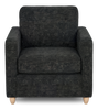 Made in Canada Sofa Lab Customizable Club 36" Fabric Accent Chair with Wood Legs – Plush Charcoal | Fauteuil d’appoint personnalisable Club de Sofa Lab de 36 po fabriqué au Canada en tissu avec pattes en bois - Plush Charcoal