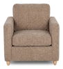 Made in Canada Sofa Lab Customizable Club 36" Fabric Accent Chair with Wood Legs – Chenille Praline | Fauteuil d’appoint personnalisable Club de Sofa Lab de 36 po fabriqué au Canada en tissu avec pattes en bois - Chenille Praline