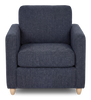 Made in Canada Sofa Lab Customizable Club 36" Fabric Accent Chair with Wood Legs – Chenille Pacific | Fauteuil d’appoint personnalisable Club de Sofa Lab de 36 po fabriqué au Canada en tissu avec pattes en bois - Chenille Pacific